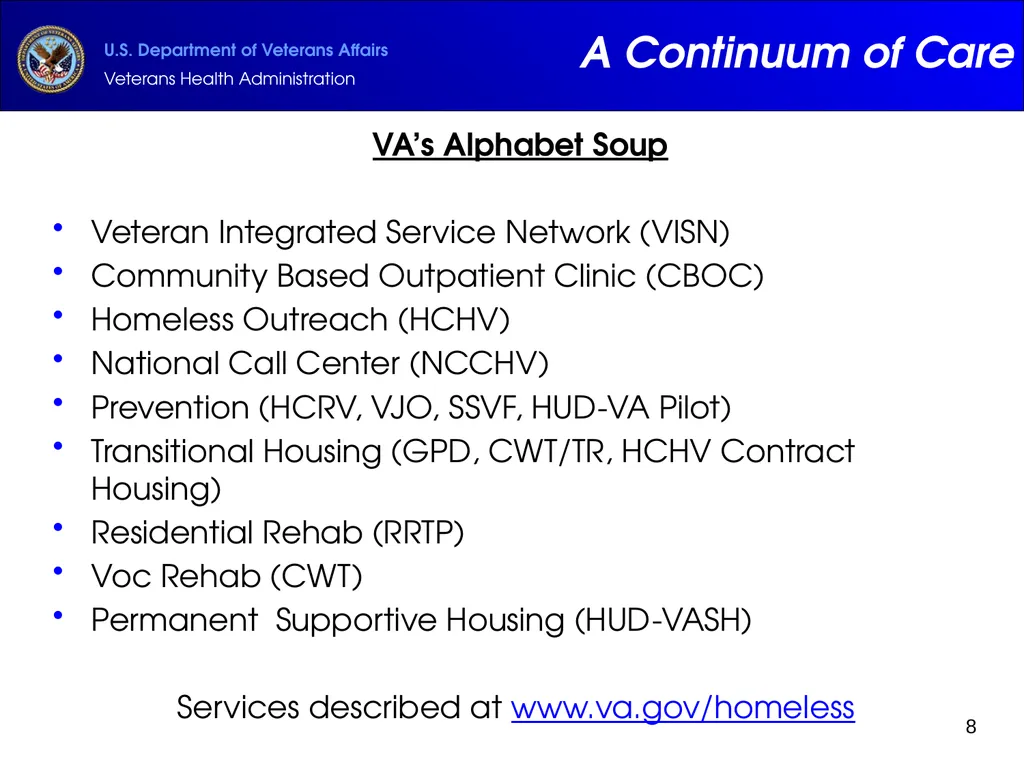 Supportive Services for Veteran Families (SSVF) - slide 23 of 69