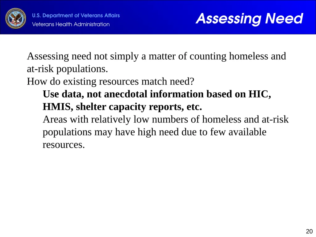 Supportive Services for Veteran Families (SSVF) - slide 20 of 69