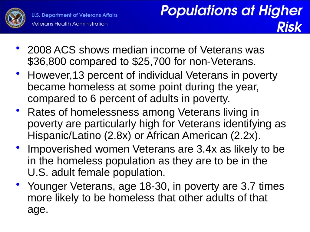 Supportive Services for Veteran Families (SSVF) - slide 15 of 69