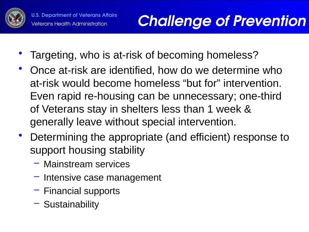 Supportive Services for Veteran Families (SSVF) - slide 11 of 69