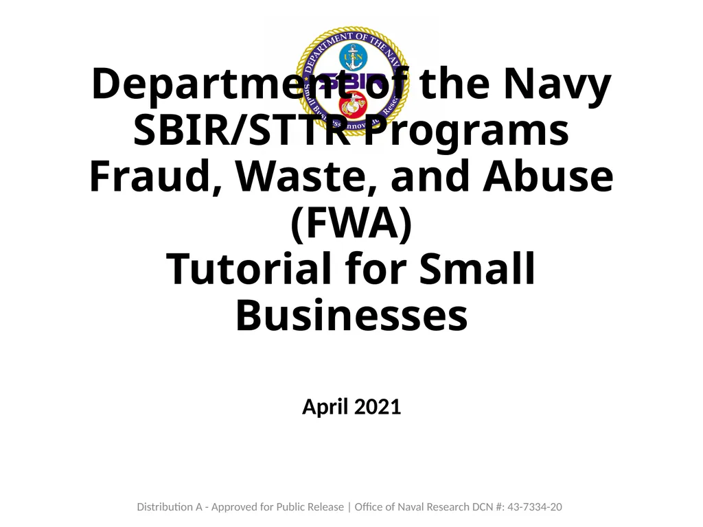 Fraud, Waste, and Abuse Tutorial Certification I, - slide 3 of 25