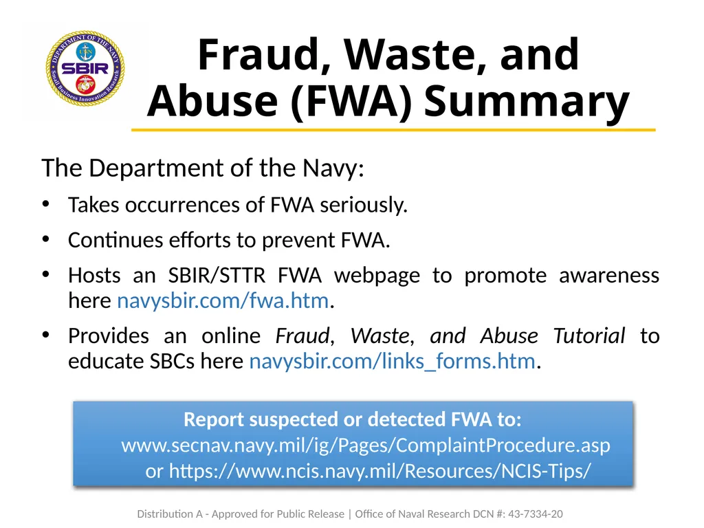 Fraud, Waste, and Abuse Tutorial Certification I, - slide 25 of 25