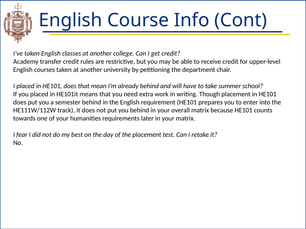 Academic Advising & Orientation (AAO) Session - slide 29 of 32