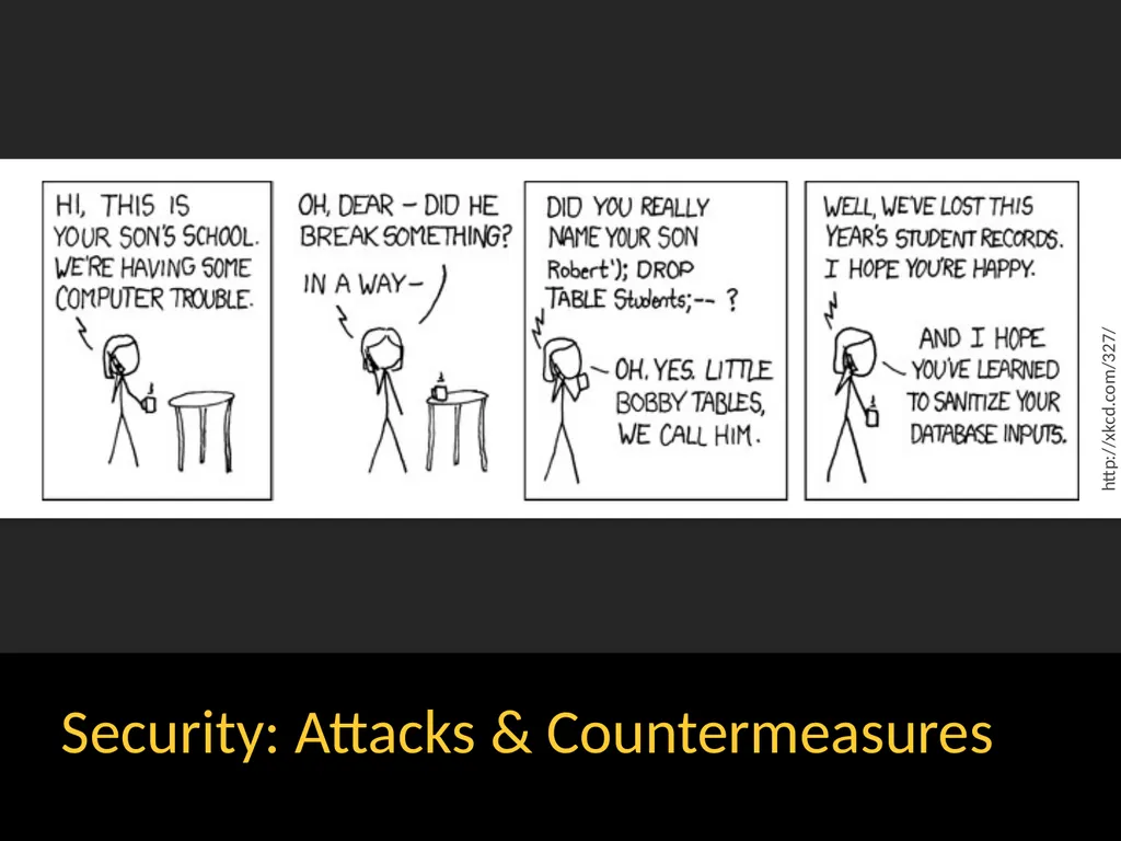 Security: Attacks & Countermeasures - slide 1 of 29