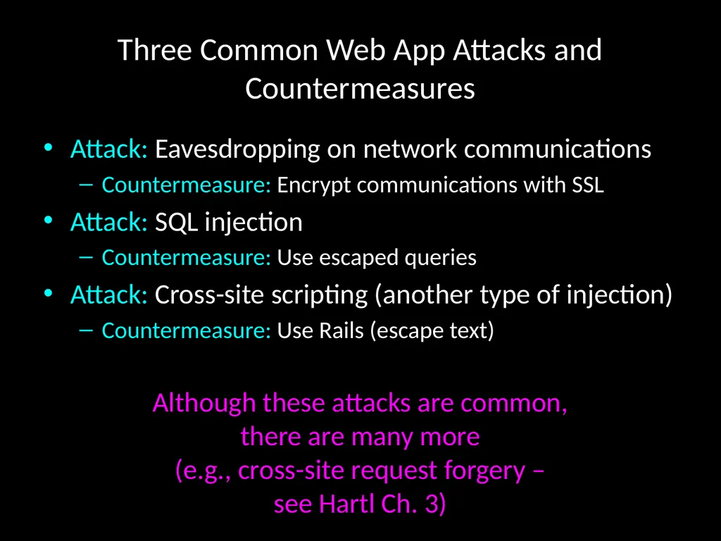 Security: Attacks & Countermeasures - slide 26 of 29