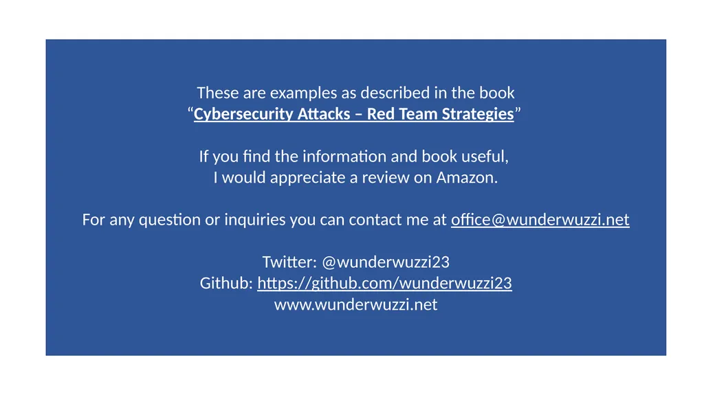 These are examples as described in the book - slide 1 of 5