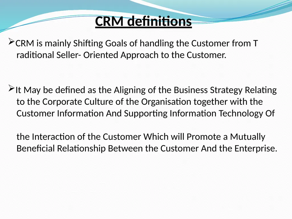 Electronic Customer Relationship Management And - slide 2 of 21