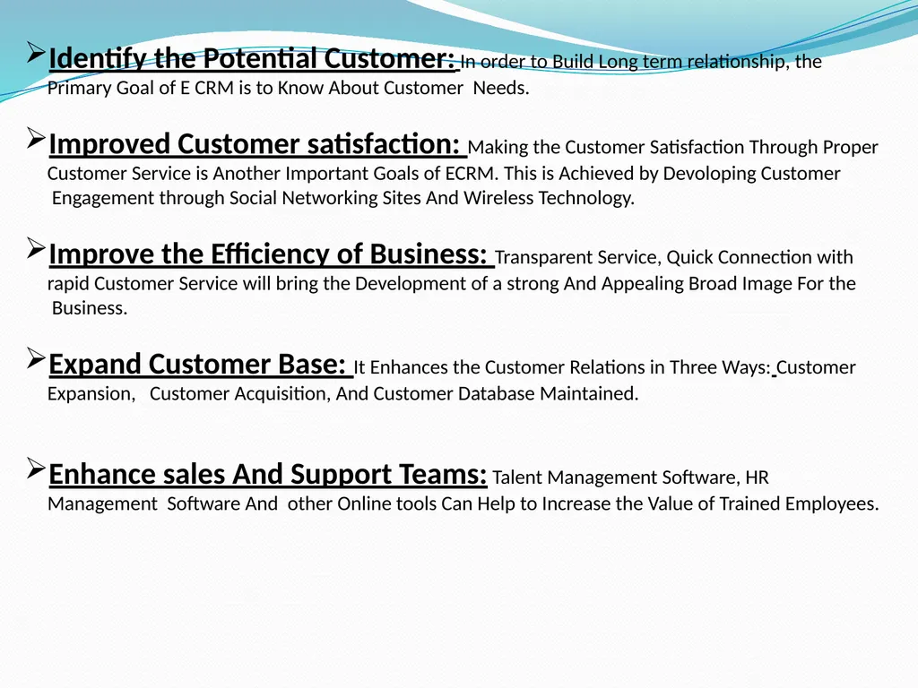 Electronic Customer Relationship Management And - slide 7 of 21