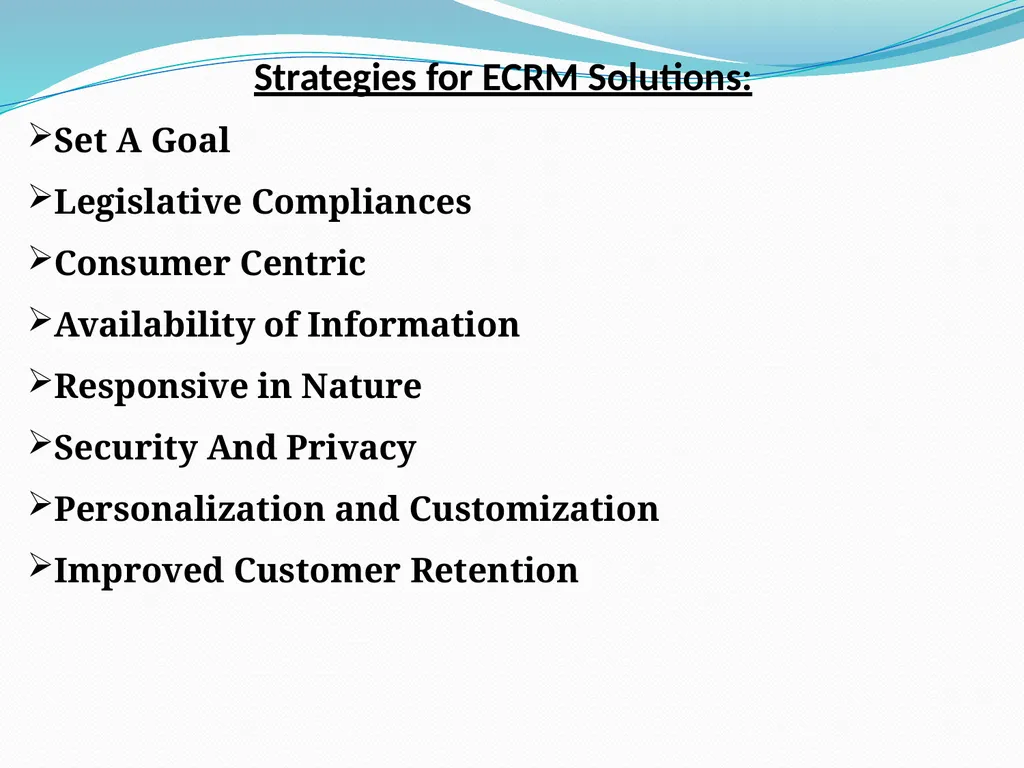 Electronic Customer Relationship Management And - slide 16 of 21