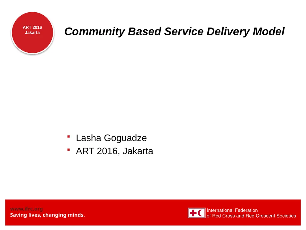 Community Based Service Delivery Model Lasha - slide 1 of 18
