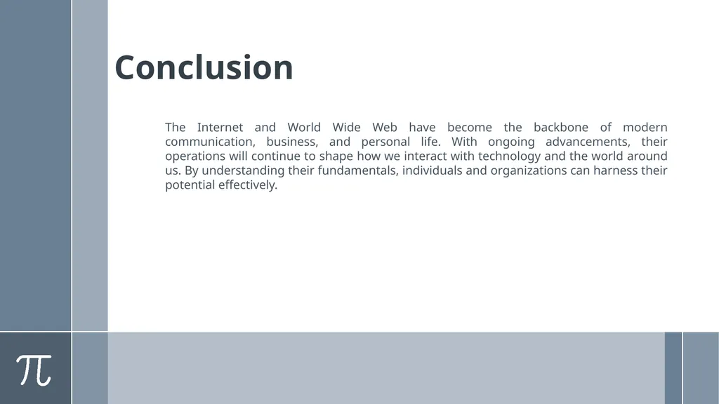 INTRODUCTION TO WORLD WIDE WEB AND INTERNET - slide 11 of 11
