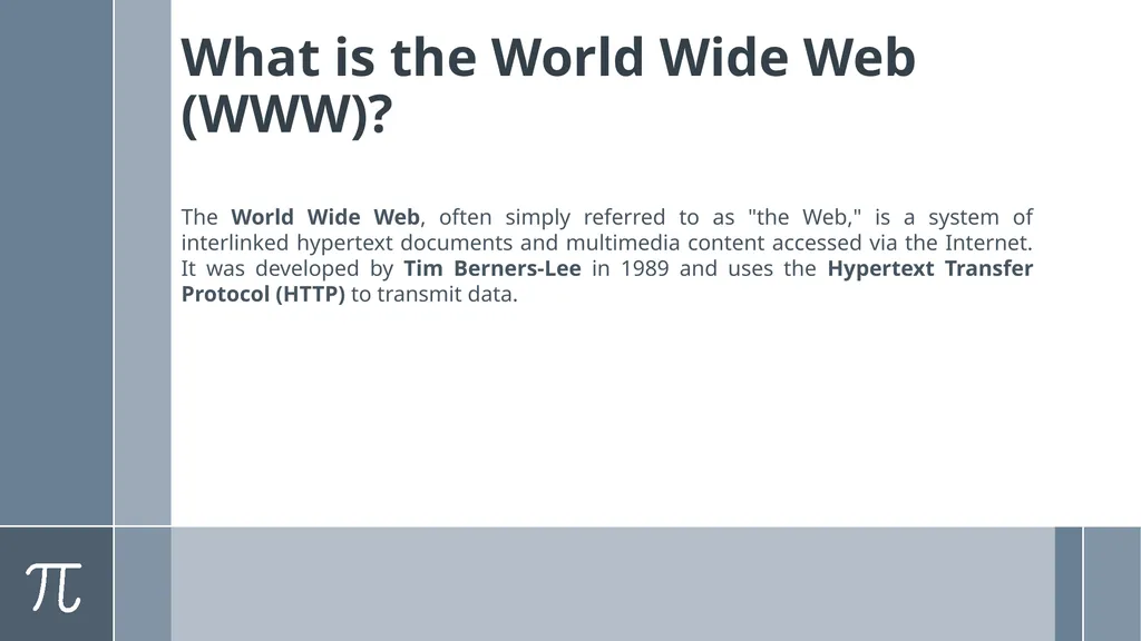 INTRODUCTION TO WORLD WIDE WEB AND INTERNET - slide 4 of 11