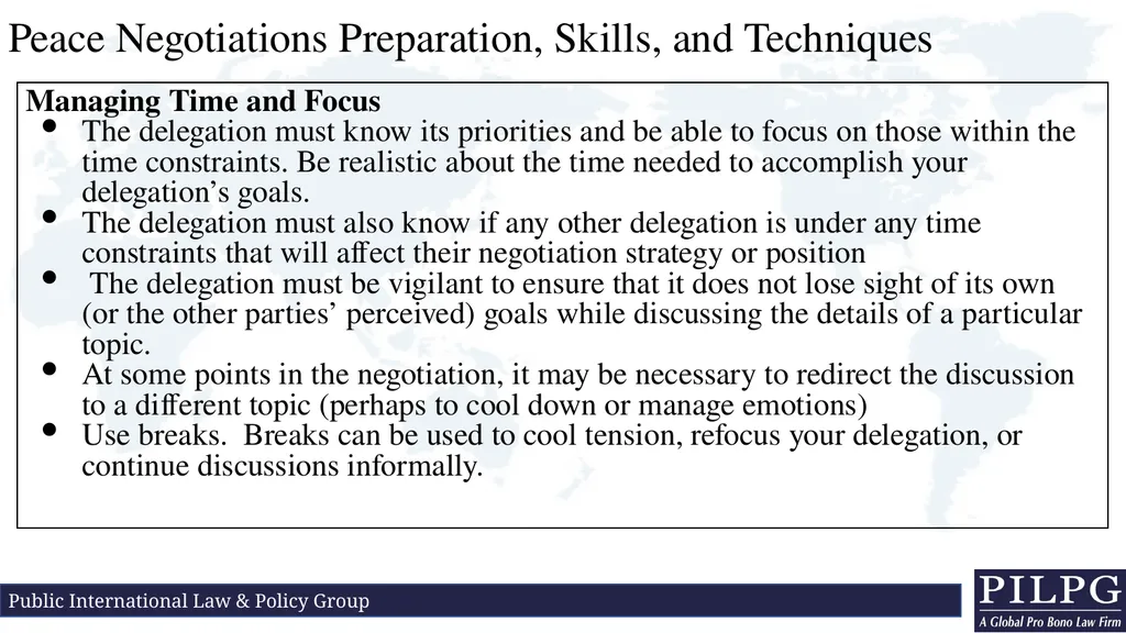 Recap: Negotiation Skills and Substantive Topics - slide 14 of 17