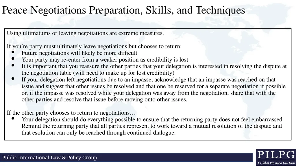 Recap: Negotiation Skills and Substantive Topics - slide 15 of 17