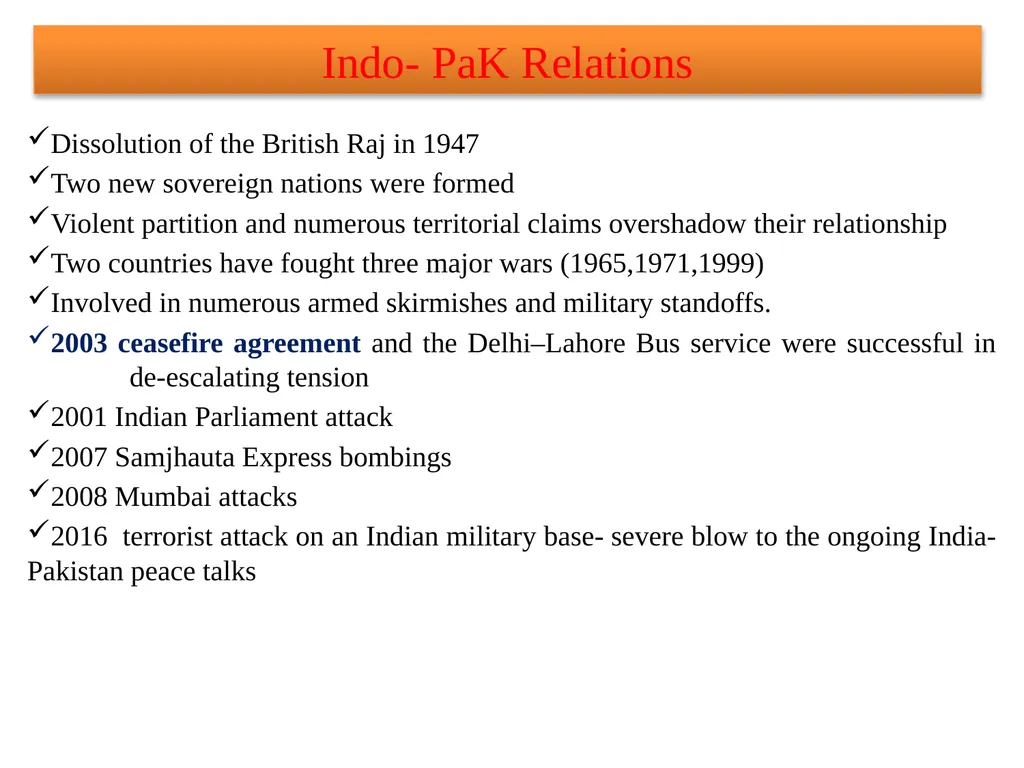 Indo- PaK Relations Dissolution of the British Raj - slide 1 of 5
