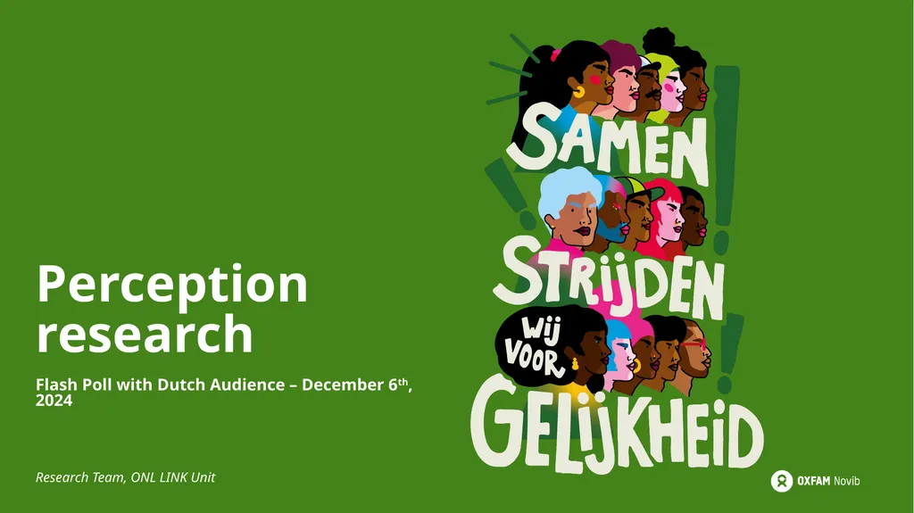 Perception research Flash Poll with Dutch Audience - slide 1 of 3