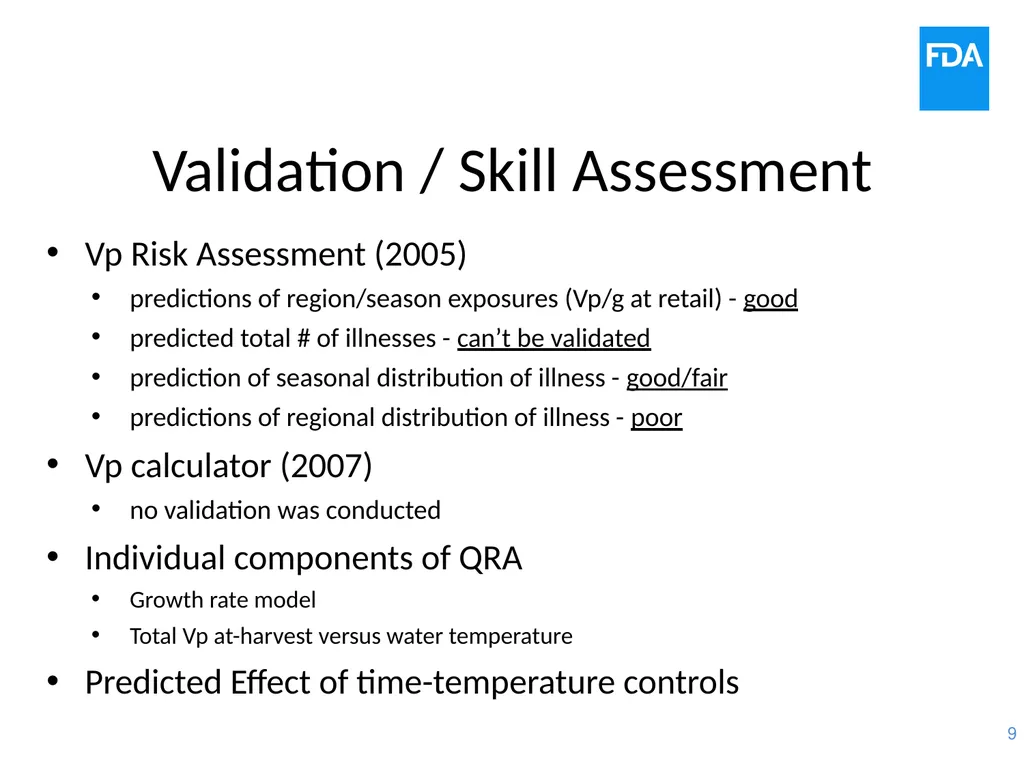 Vp Risk Assessment and Calculator Development John - slide 9 of 19