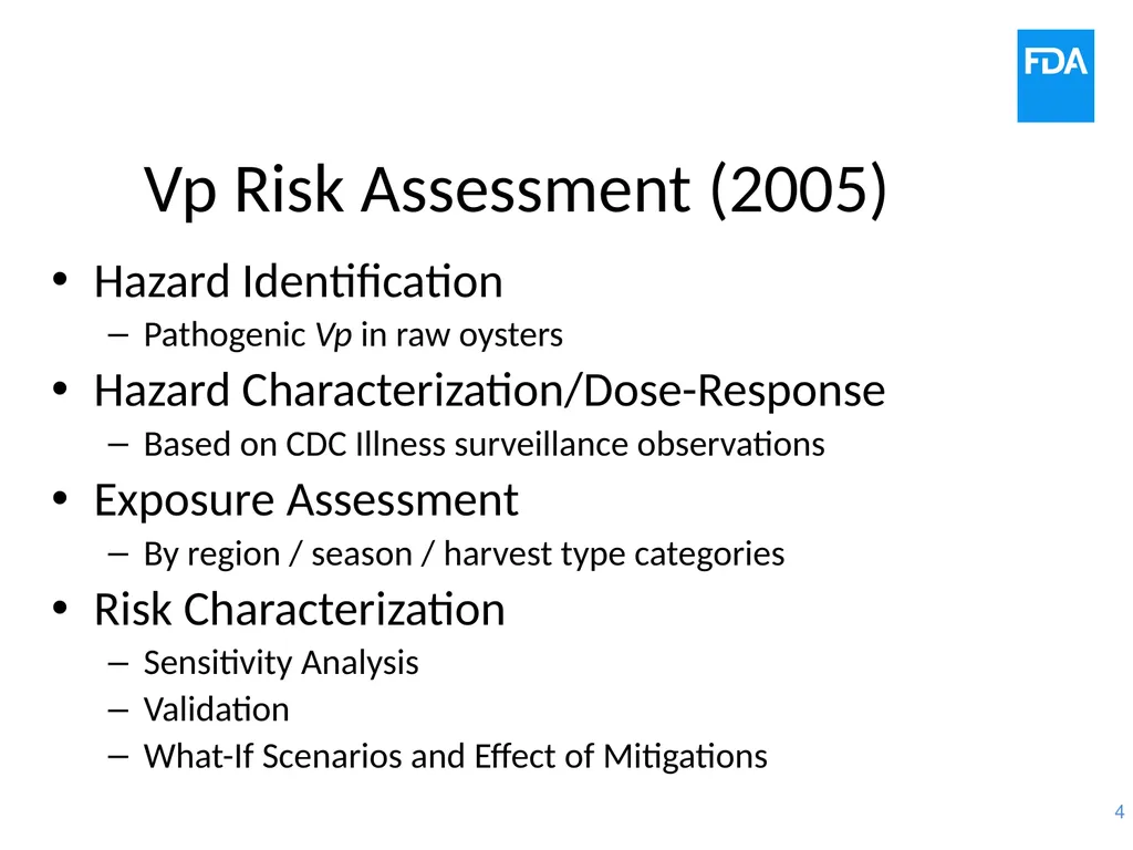 Vp Risk Assessment and Calculator Development John - slide 4 of 19