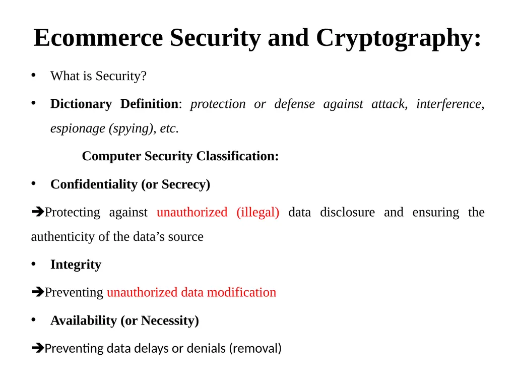 Chapter 4: Ecommerce Security and Cryptography - slide 3 of 30