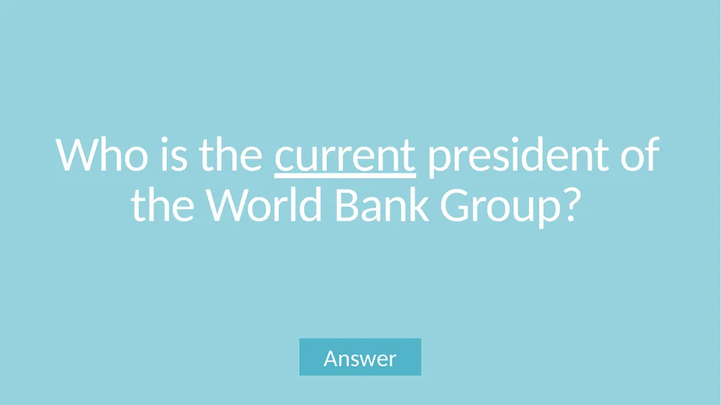World Bank Group Trivia Game What are the sources - slide 19 of 52