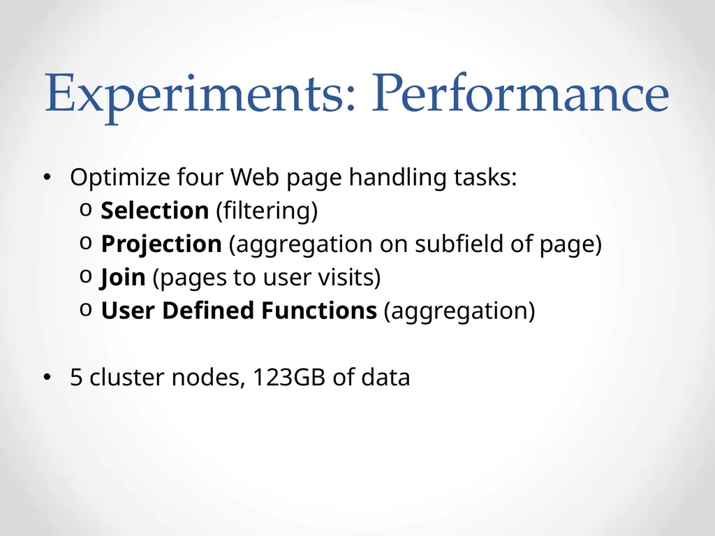 Automatic optimization of MapReduce Programs - slide 23 of 30