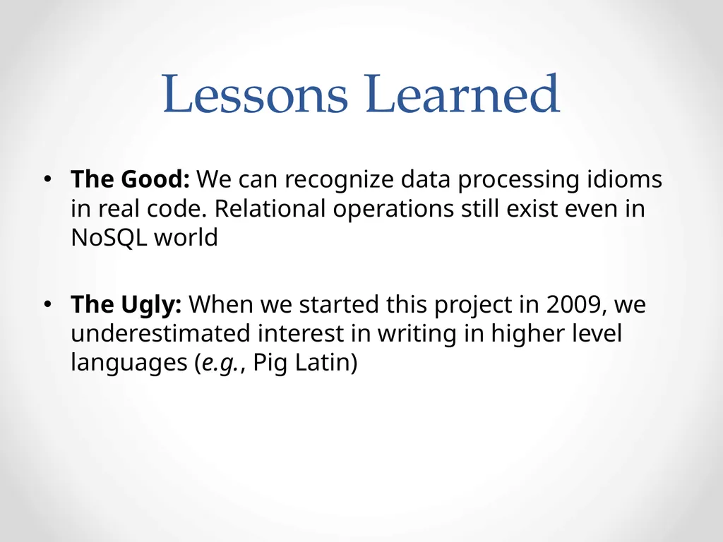 Automatic optimization of MapReduce Programs - slide 29 of 30