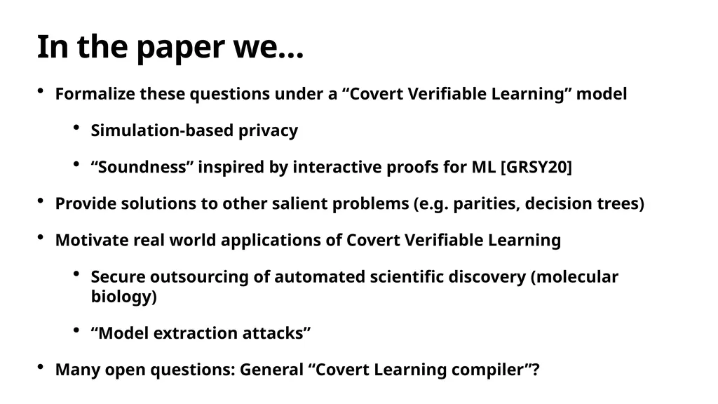 Ran Canetti, Ari Karchmer Boston University Covert - slide 4 of 9