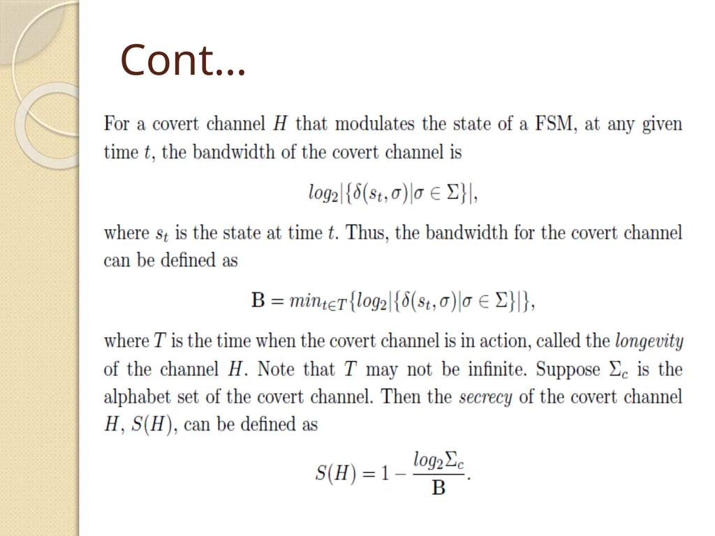 Western Michigan University Covert Timing Channels - slide 11 of 26