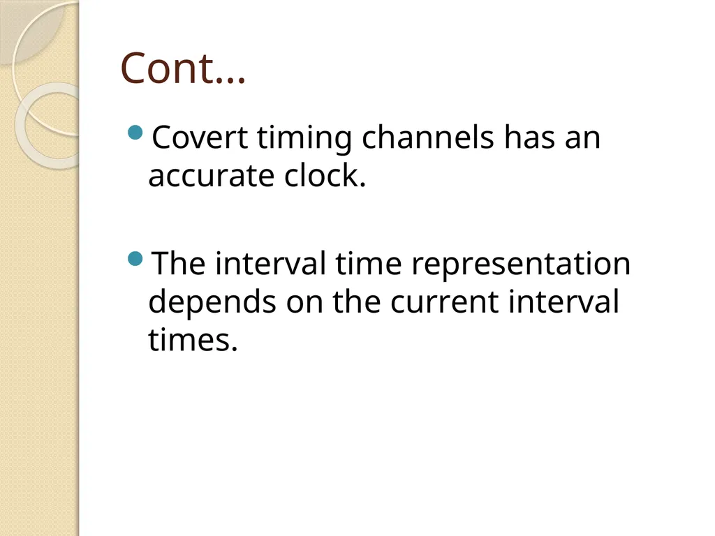 Western Michigan University Covert Timing Channels - slide 18 of 26