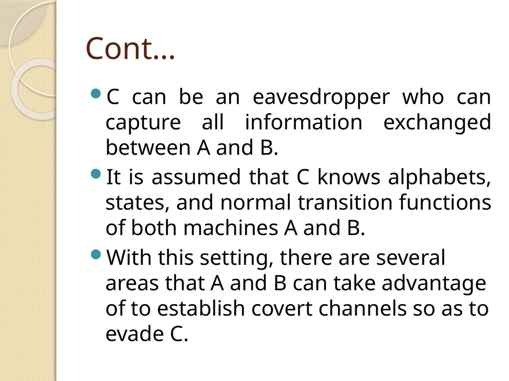 Western Michigan University Covert Timing Channels - slide 9 of 26