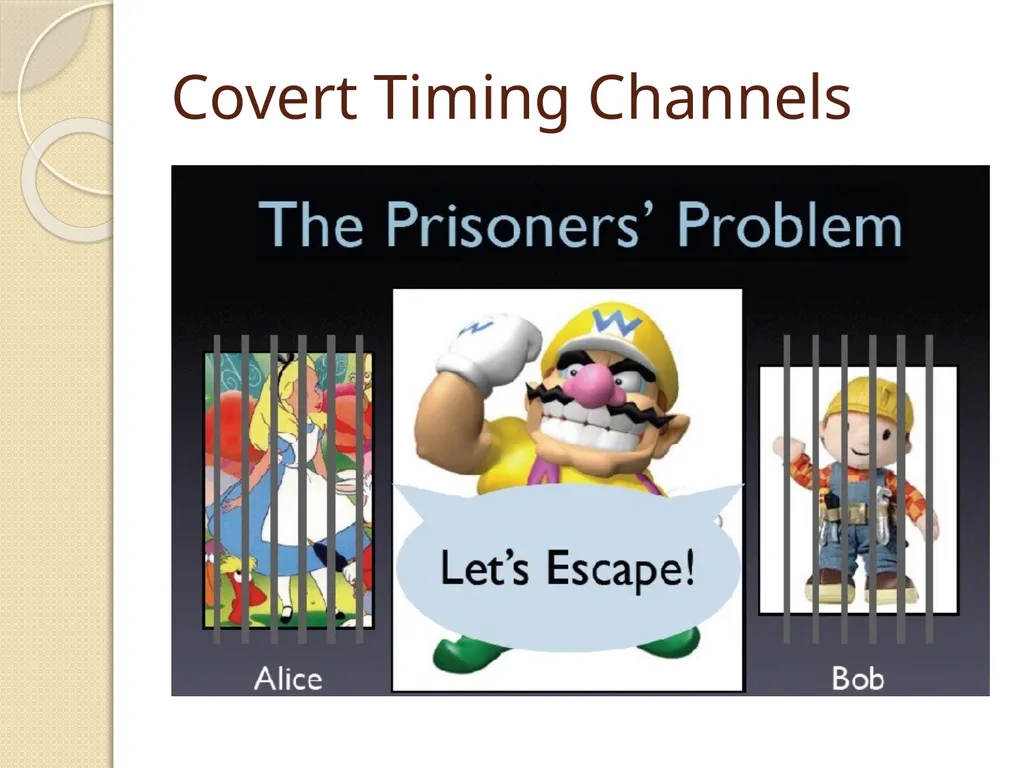 Western Michigan University Covert Timing Channels - slide 4 of 26