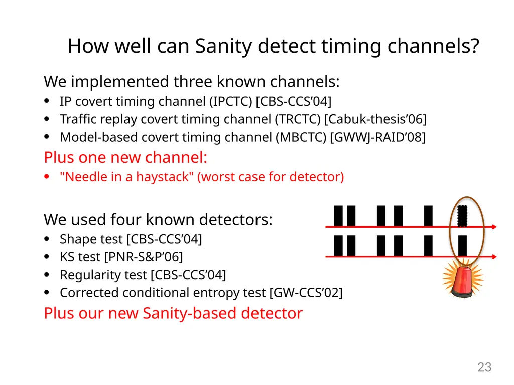 Detecting Covert Timing Channels with - slide 23 of 26
