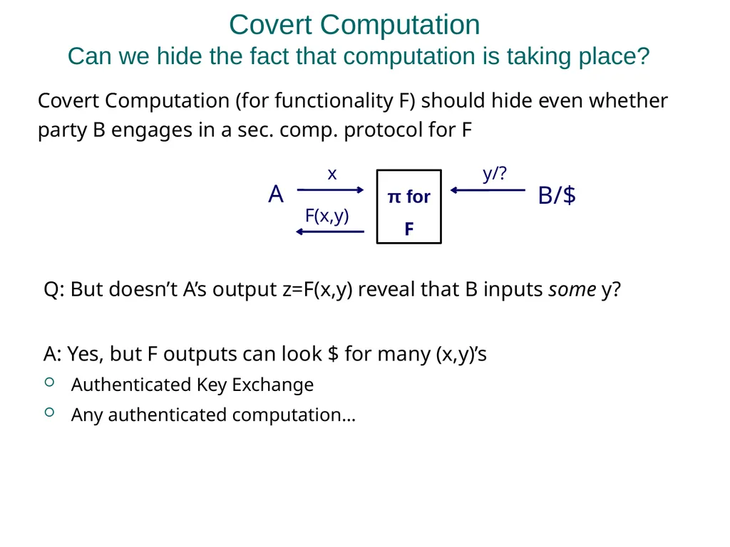 Practical Covert Authentication Stanislaw Jarecki - slide 7 of 23
