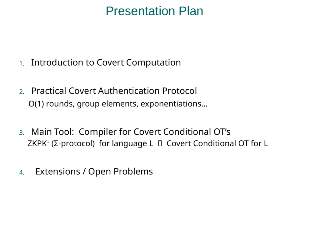 Practical Covert Authentication Stanislaw Jarecki - slide 2 of 23