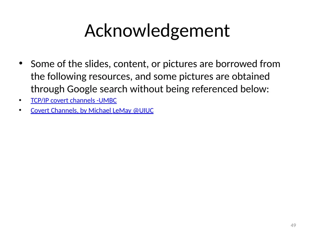 Information Hiding: Covert Channels Amir - slide 49 of 49