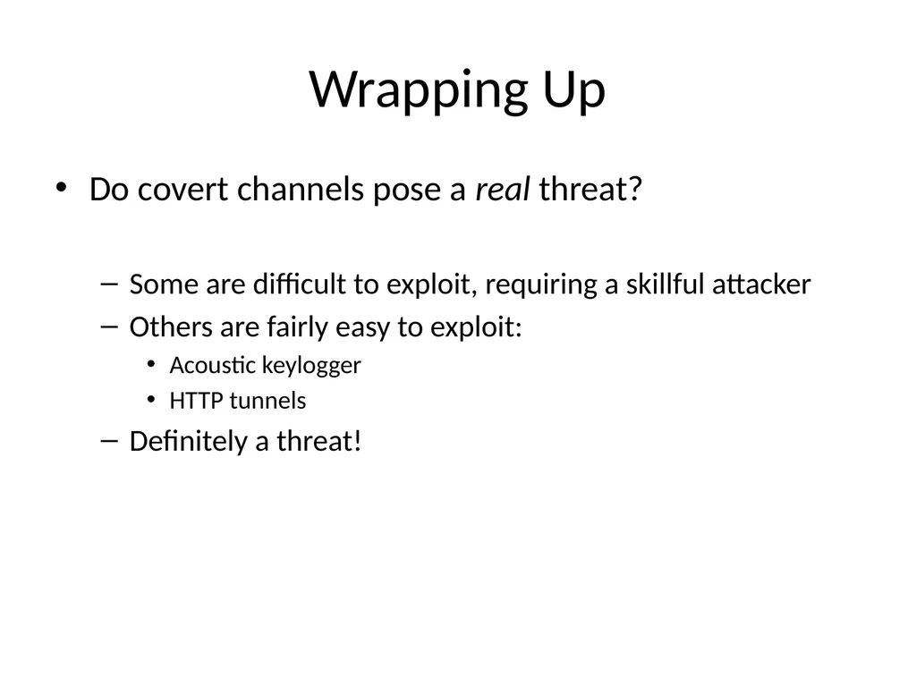 Information Hiding: Covert Channels Amir - slide 46 of 49
