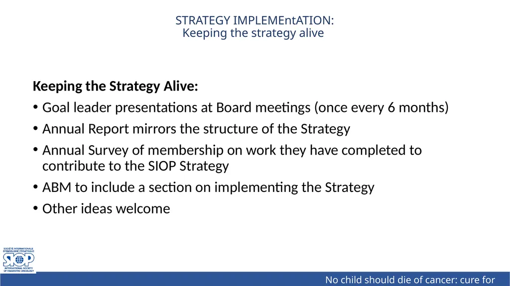SIOP Strategy 2021-2025 Strategy Development - slide 12 of 12