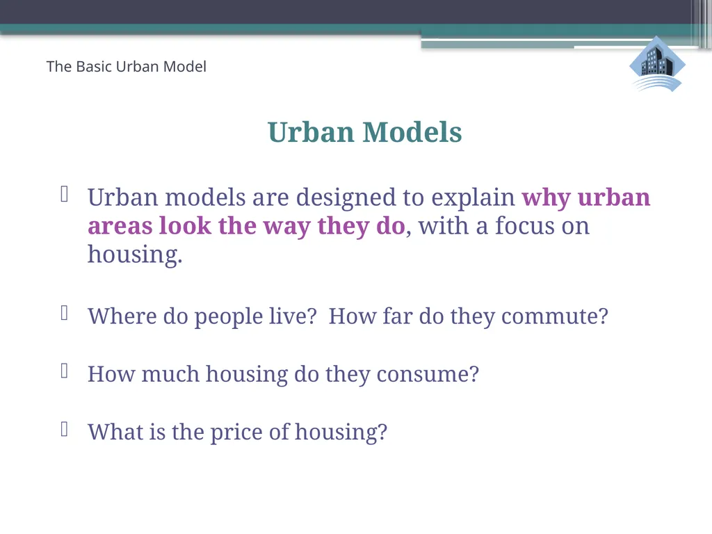 ECN741: Urban Economics The Basic Urban Model 1: - slide 11 of 42