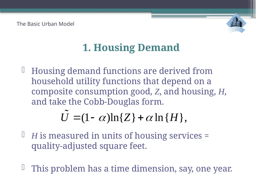 ECN741: Urban Economics The Basic Urban Model 1: - slide 14 of 42