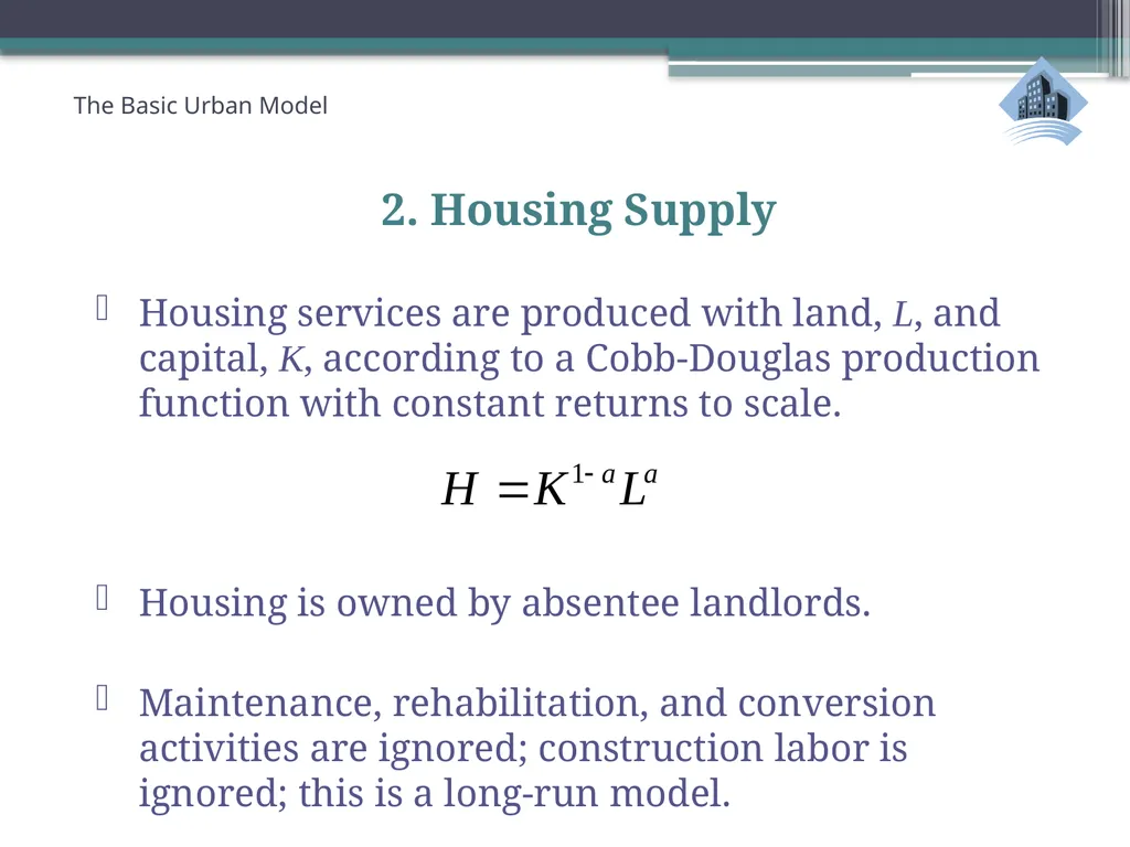 ECN741: Urban Economics The Basic Urban Model 1: - slide 15 of 42