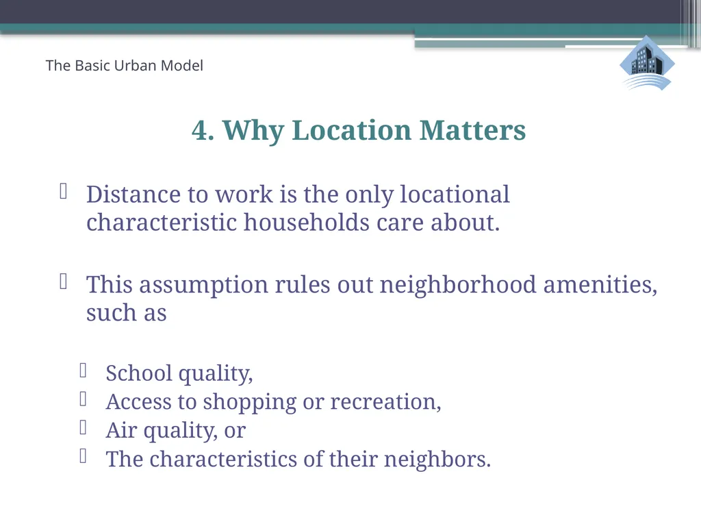 ECN741: Urban Economics The Basic Urban Model 1: - slide 17 of 42