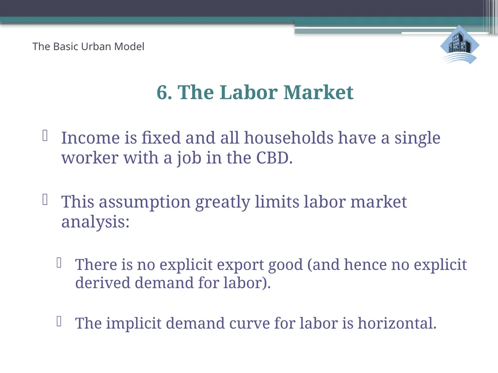 ECN741: Urban Economics The Basic Urban Model 1: - slide 19 of 42