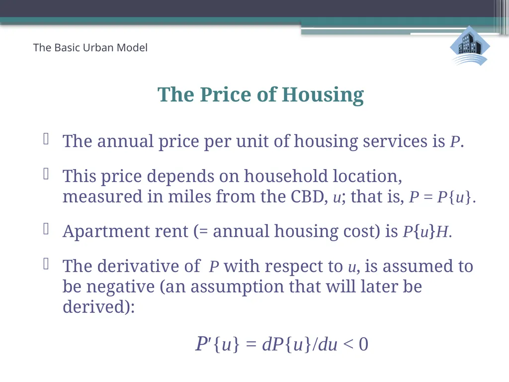ECN741: Urban Economics The Basic Urban Model 1: - slide 25 of 42