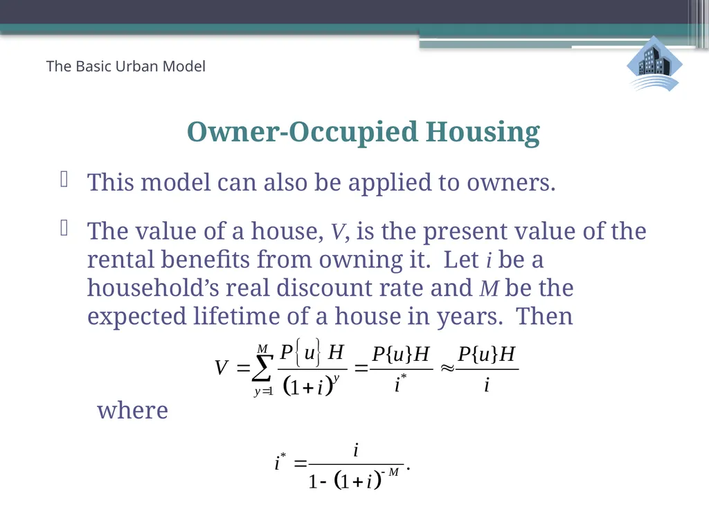 ECN741: Urban Economics The Basic Urban Model 1: - slide 26 of 42