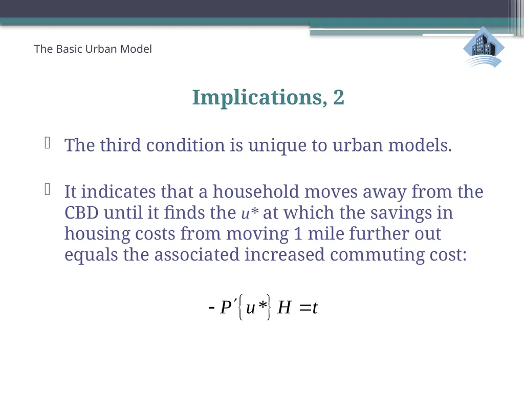 ECN741: Urban Economics The Basic Urban Model 1: - slide 32 of 42