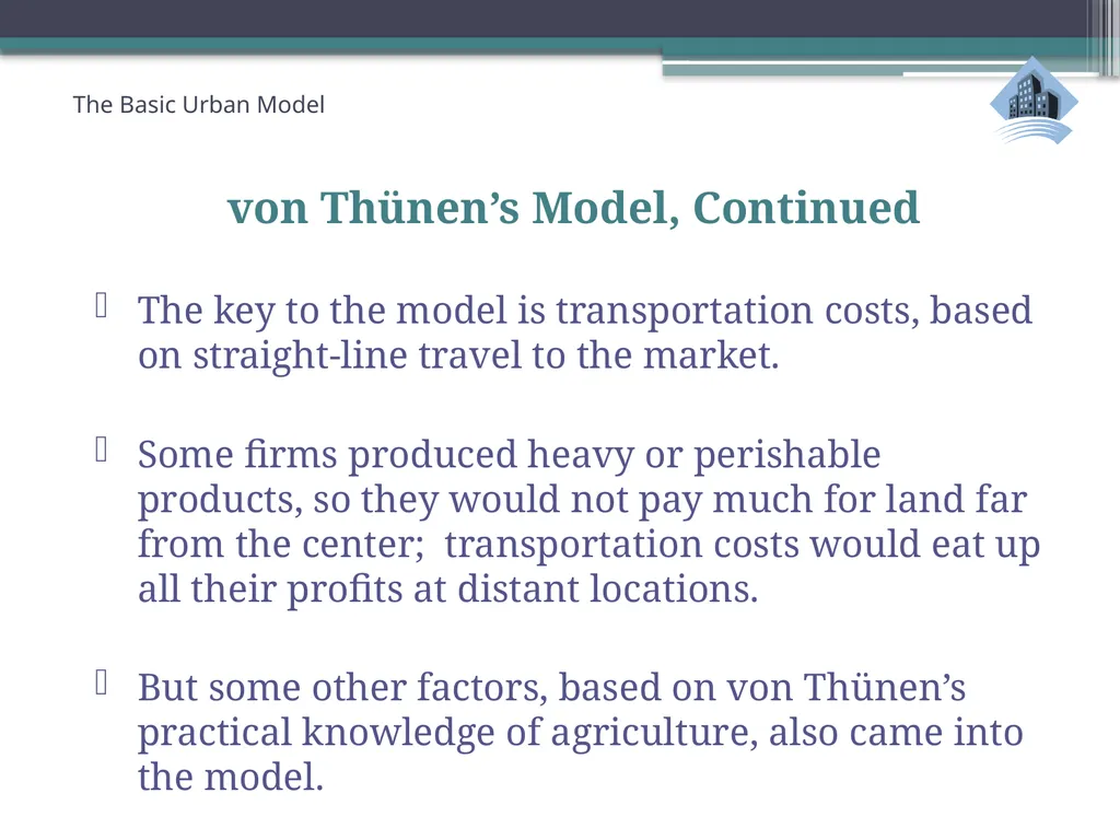 ECN741: Urban Economics The Basic Urban Model 1: - slide 6 of 42