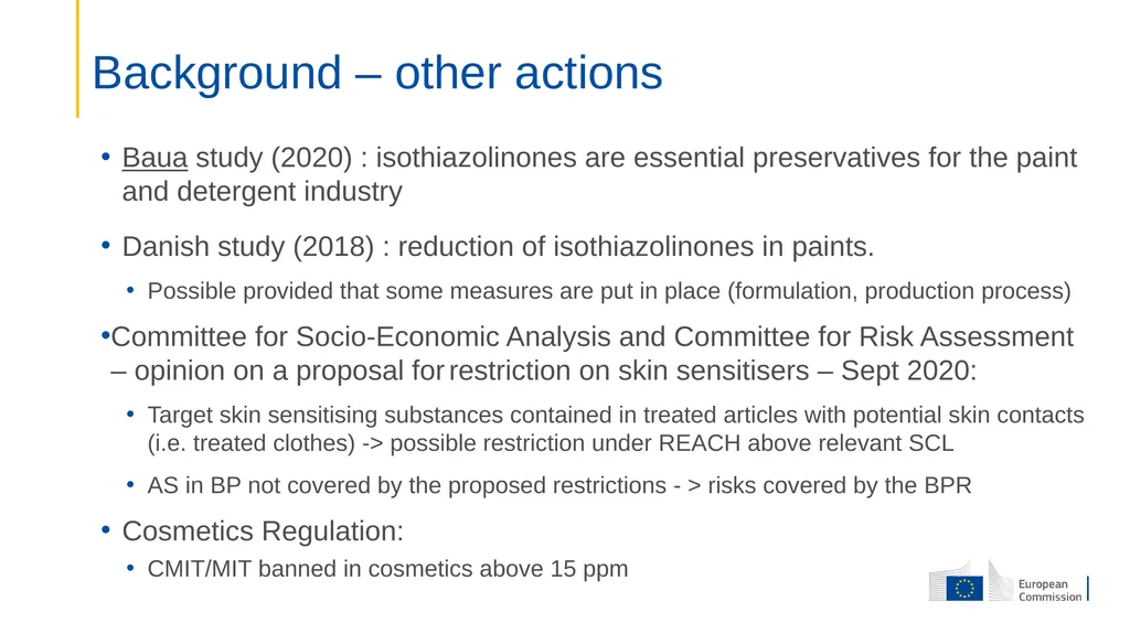 Reflections on the availability of preservatives - slide 7 of 10