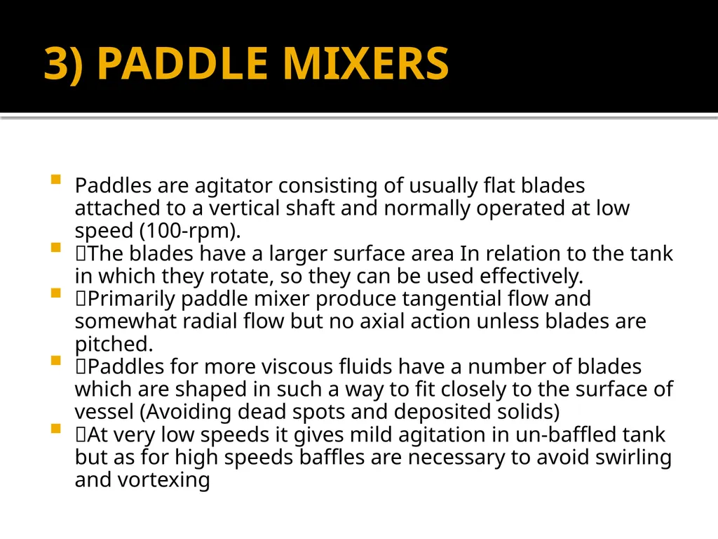 MIXING – Unit operation-General introduction, - slide 27 of 28