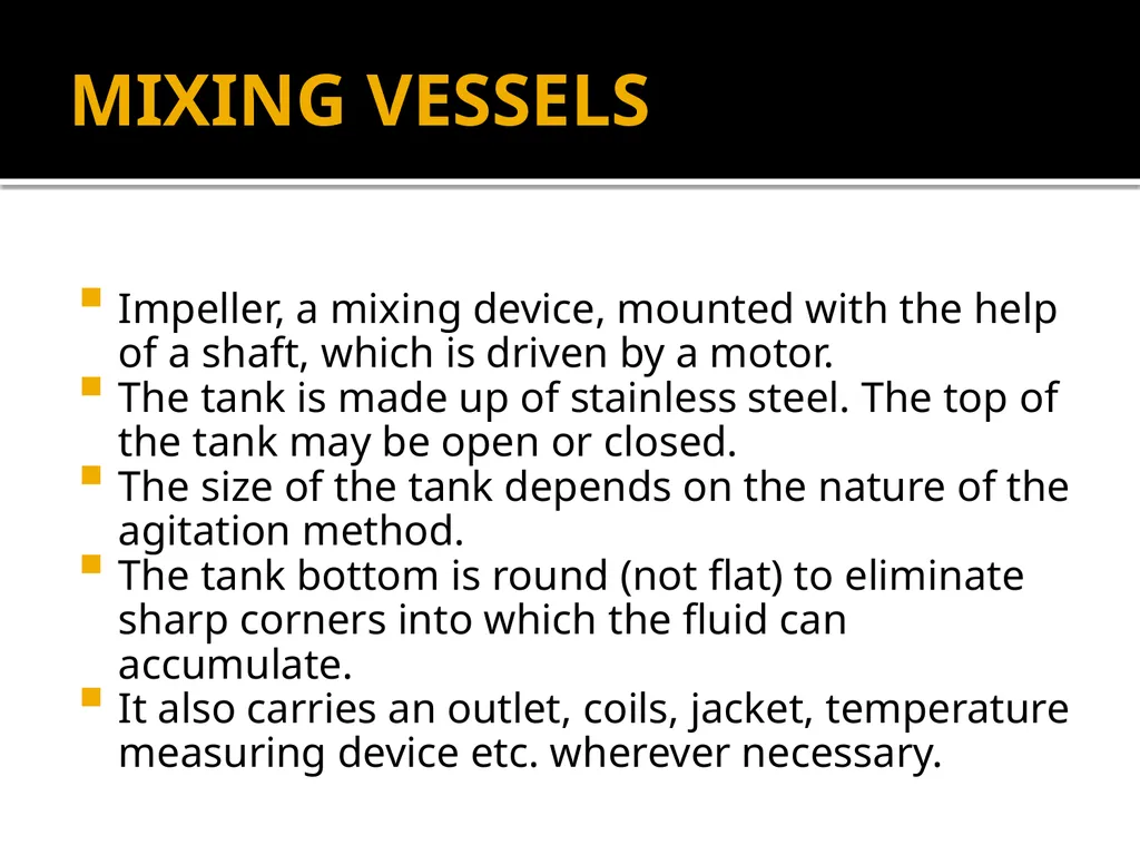 MIXING – Unit operation-General introduction, - slide 18 of 28