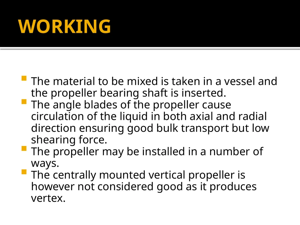 MIXING – Unit operation-General introduction, - slide 22 of 28